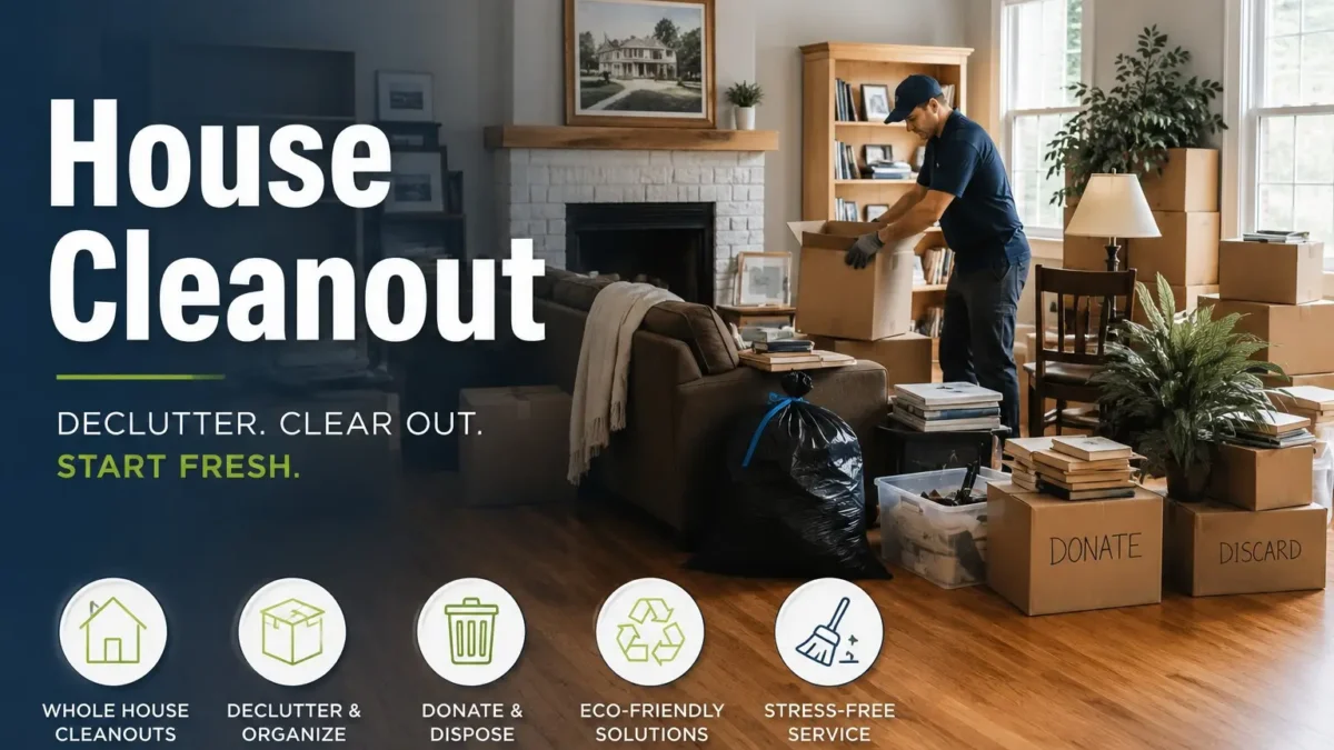 House cleanout service for decluttering and removing unwanted items